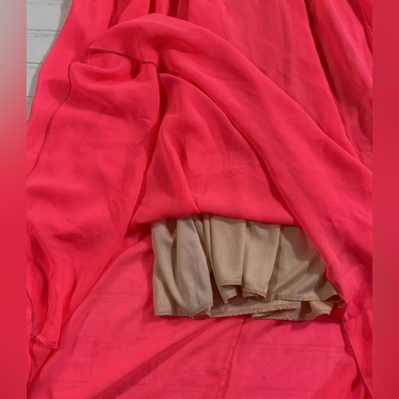 Pink Blush Long Maxi Dress Neon Pink Off White Womens Size Small - Picture 12 of 16